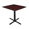 Cain Square Tables > Breakroom Tables > Cain Square & Round Tables, Wood, Metal Top, Mahogany TB3030MH - alternate 1
